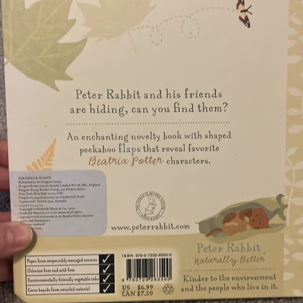 Easter Basket Bundle- Pat the Bunny and Peter Rabbit Peek a boo books - Picture 11 of 11